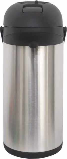 Oypla Stainless Steel Insulated Vacuum Thermal Flask Air Pot Jug in Silver