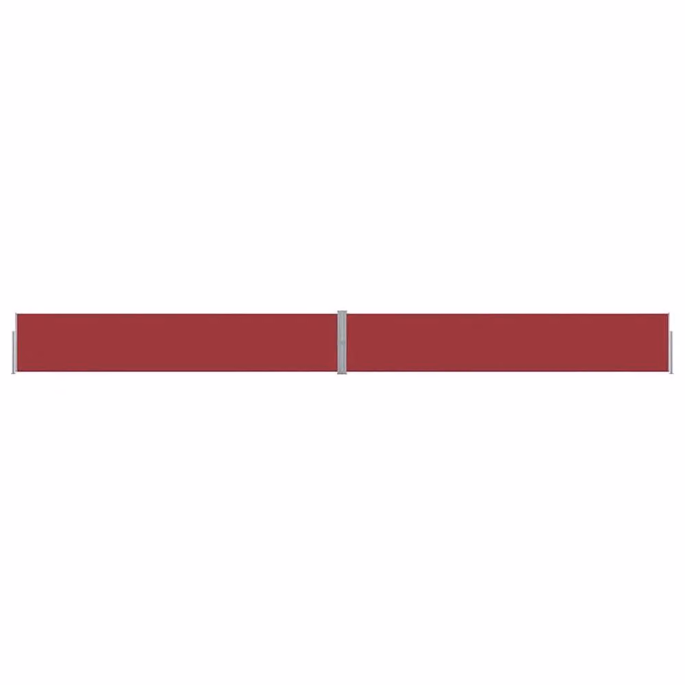 Berkfield Home Red Retractable Side Awning with Manual Pull, W/H: 1200 x 140 cm – 2