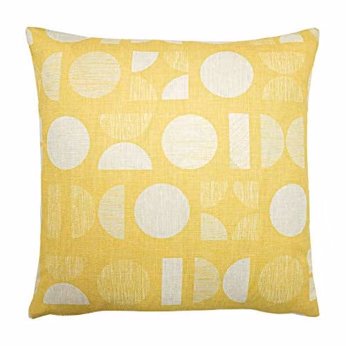 Riva Home Malmo Square Polyester Filled Cushion, Yellow