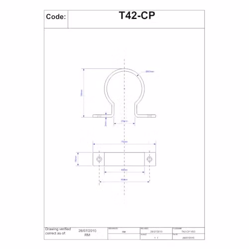 McAlpine Chrome Plated Plastic 42mm Pipe Clip