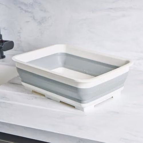 OHS Collapsible Rectangular Washing Up Bowl in Grey