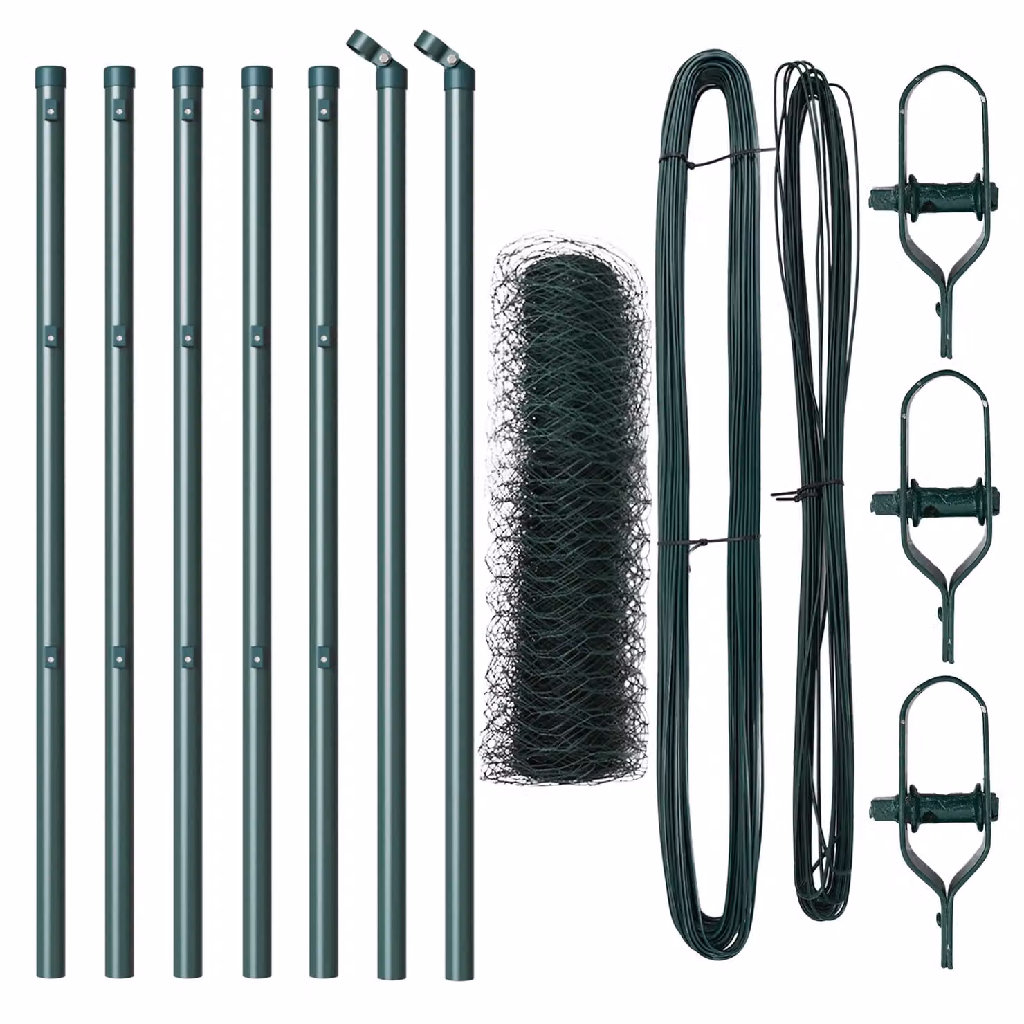 Berkfield Home Green Steel Hexagon Fence, H: 40 cm x W: 10 m – 2