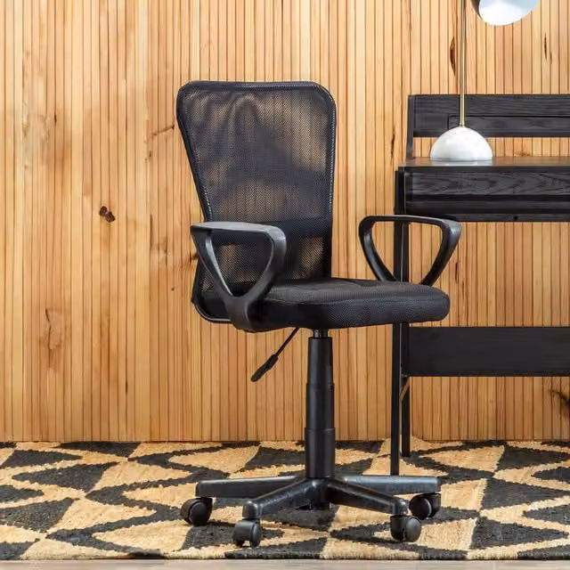 Orsina Stratford Black Tapered Back Swivel Home Office Task Chair