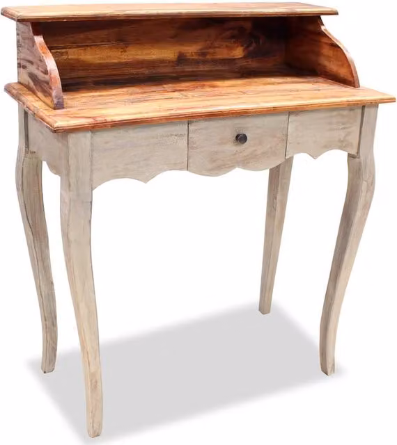 Berkfield Home Writing Desk in Brown Solid Reclaimed Wood W/D/H: 80 x 40 x 92 cm – 1