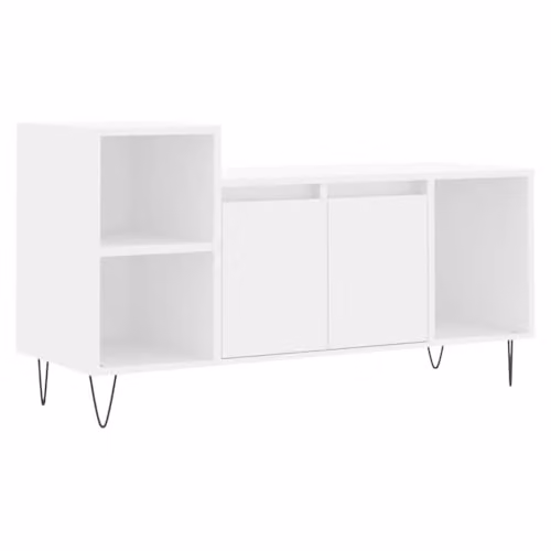vidaXL Modern White MDF TV Cabinet W/D/H: 100 x 35 x 55 cm