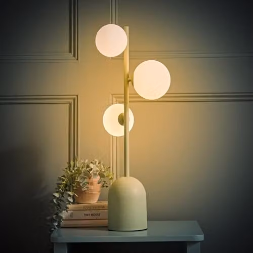 ValueLights Green Glass Globe Art Deco Table Lamp – 2