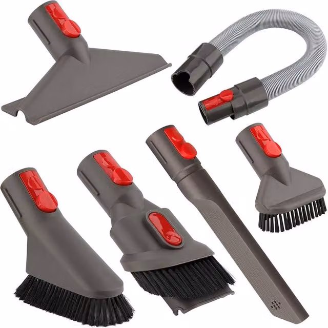 Havendro 6-Piece Vacuum Cleaner Brush Attachment Kit for Dyson V7 V8 V10 V11 V12 in Grey and Multicolour