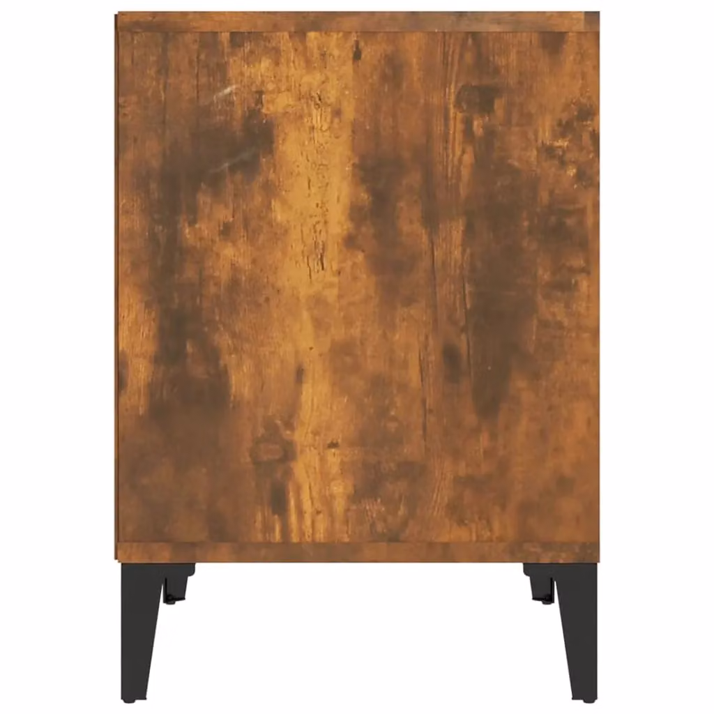 Berkfield Home Smoked Oak Bedside Cabinet in Brown W/D/H: 40 x 35 x 50 cm – 4