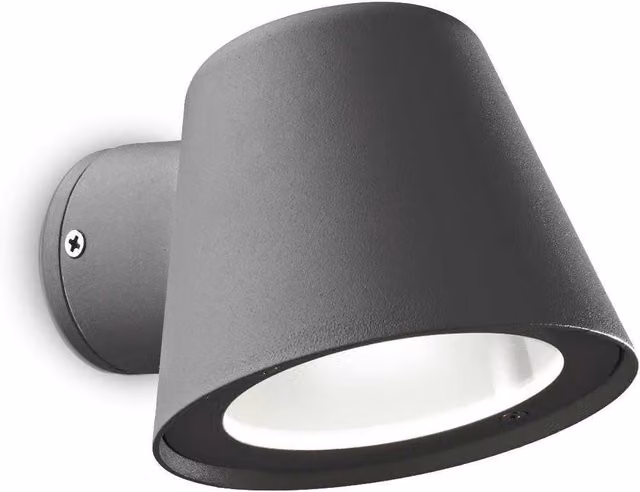 Netlighting Gas Black Outdoor Wall Light, IP43, GU10 Downlight