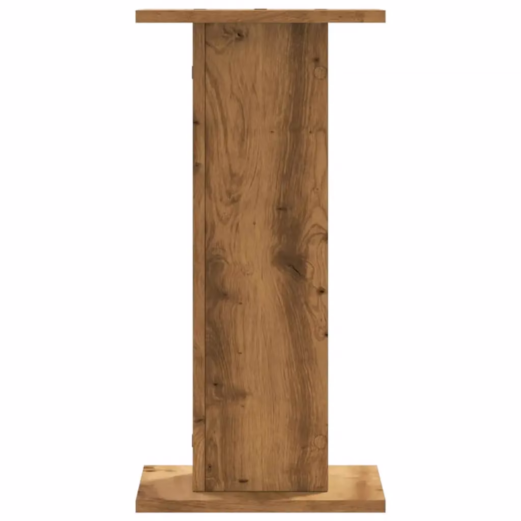 Berkfield Home Set of 2 Artisan Oak Plant Stands in Brown, W/D/H: 30 x 30 x 60 cm – 4
