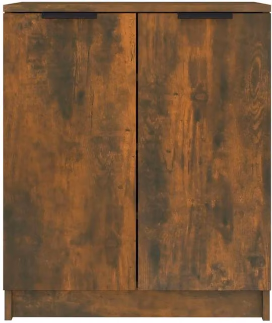 Berkfield Home Smoked Oak Shoe Cabinet in Brown, W/D/H: 59 x 35 x 70 cm – 1