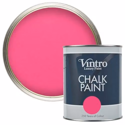 Vintro Deptford Pink Chalk Paint for Furniture, Walls and Woodwork, 1 l