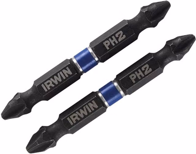 IRWIN Impact Double-ended Phillips PH2 Screwdriver Bits, 60mm, 2 Pack