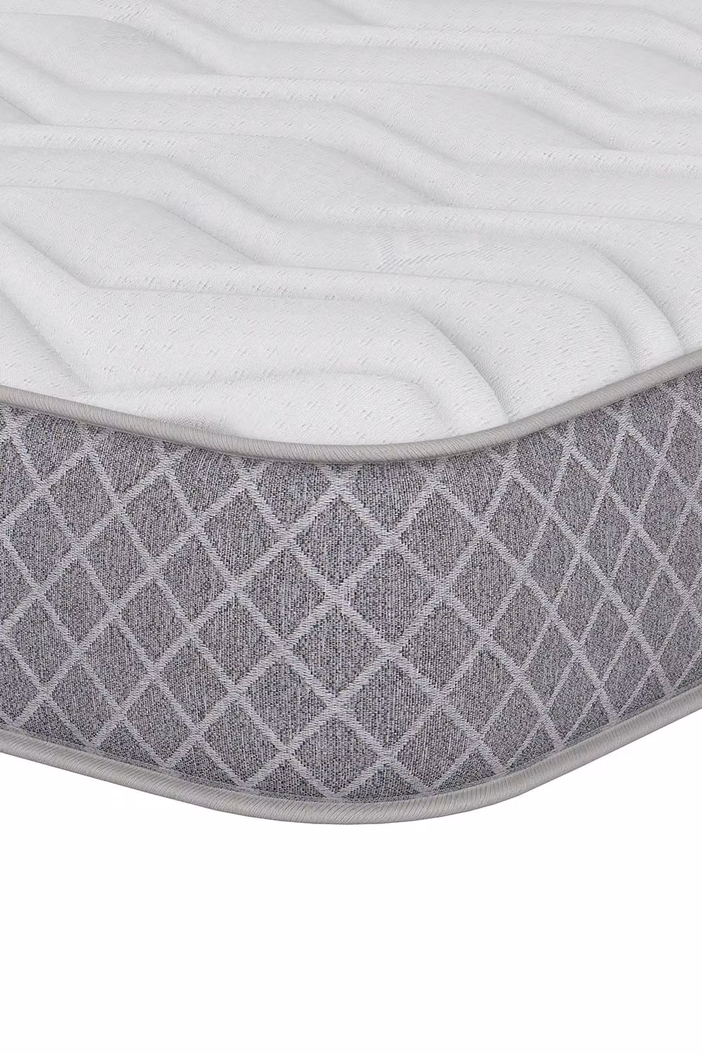 Aspire Small Double 3 Layer Bonnell Spring Cool Mattress in White, W/D/H: 120 x 200 cm – 2
