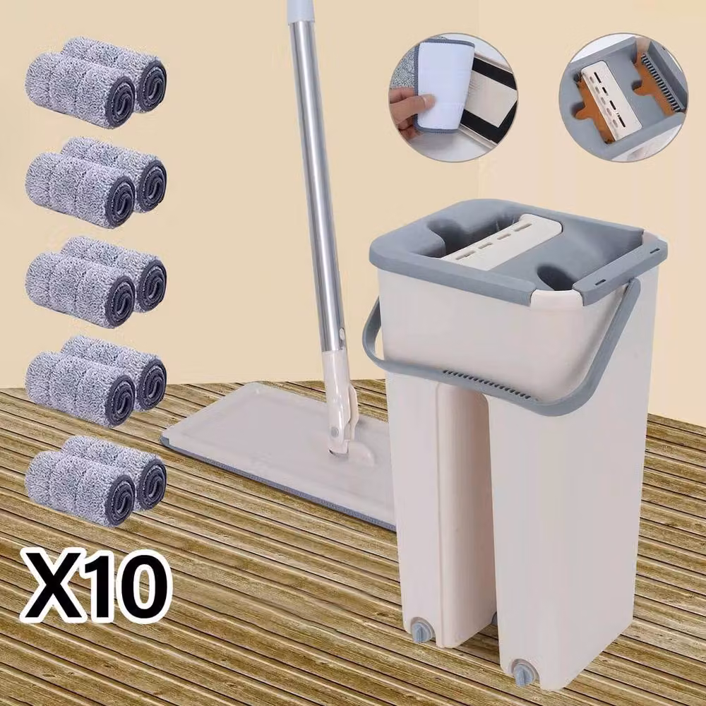 SPETLEK Multi-Functional Wash and Dry Mop and Bucket Set with Wringer, White – 2