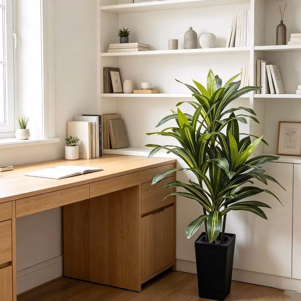 VOGREX Artificial Dracaena Tree in Green, Height: 180 cm – 3
