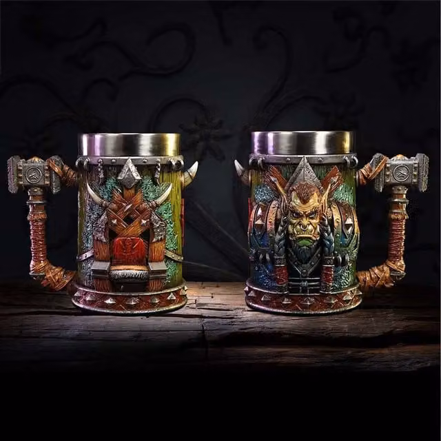 Nemesis Now World of Warcraft Warchief Thrall Mug, Brown and Multicolour, Height: 15.5 cm