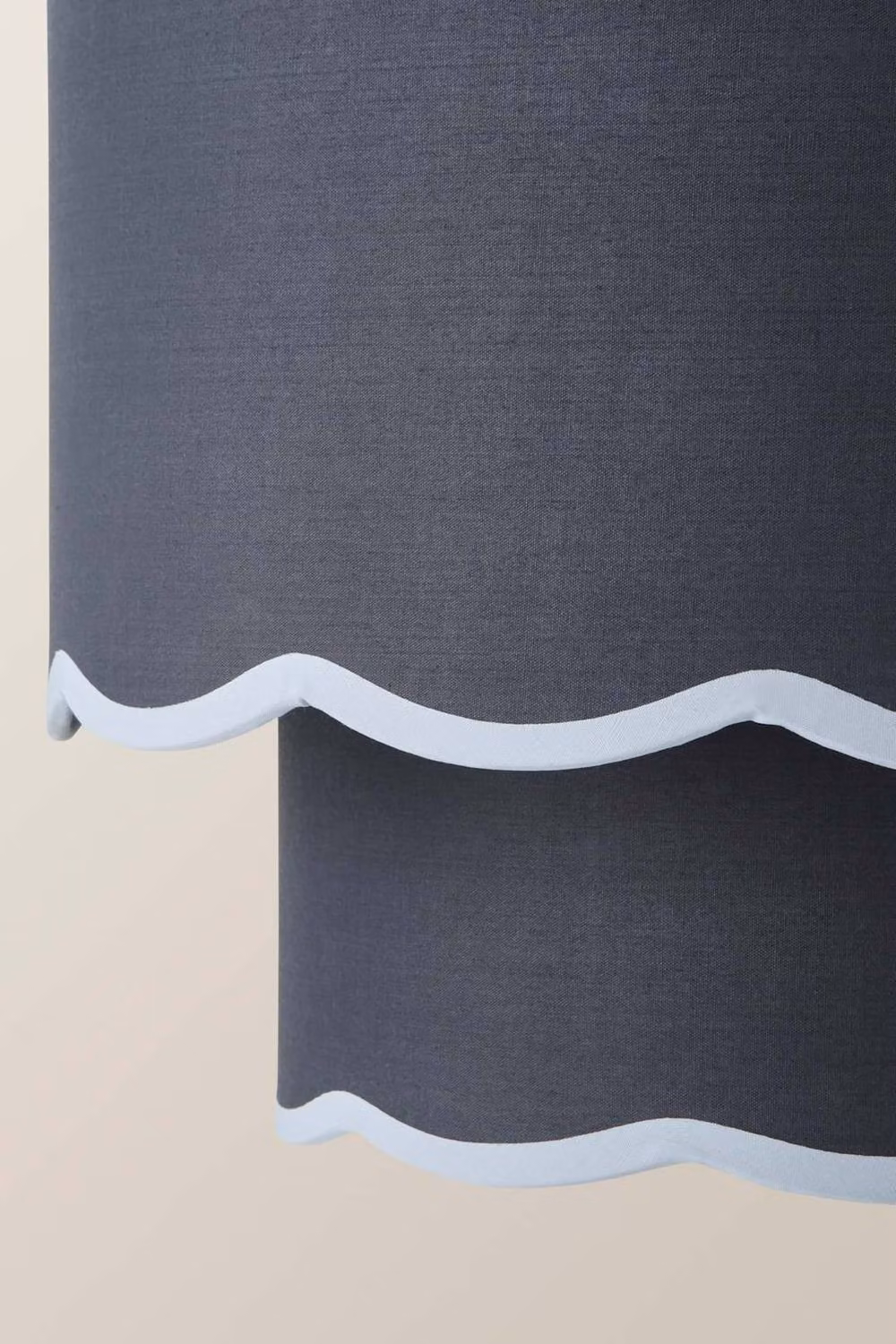 ValueLights Sloane Two-Tier Scallop Edge Easy Fit Ceiling Lamp Shade in Blue, Diameter: 35 cm – 3
