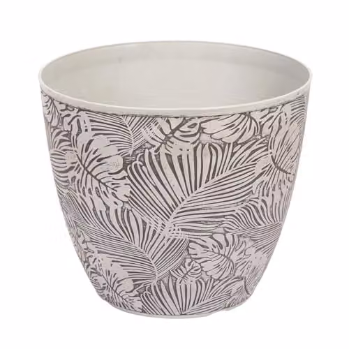 YouGarden Grey Monstera Planters, Set of 2 Recycled Plastic Pots for Indoor and Outdoor Use, Diameter: 31 cm