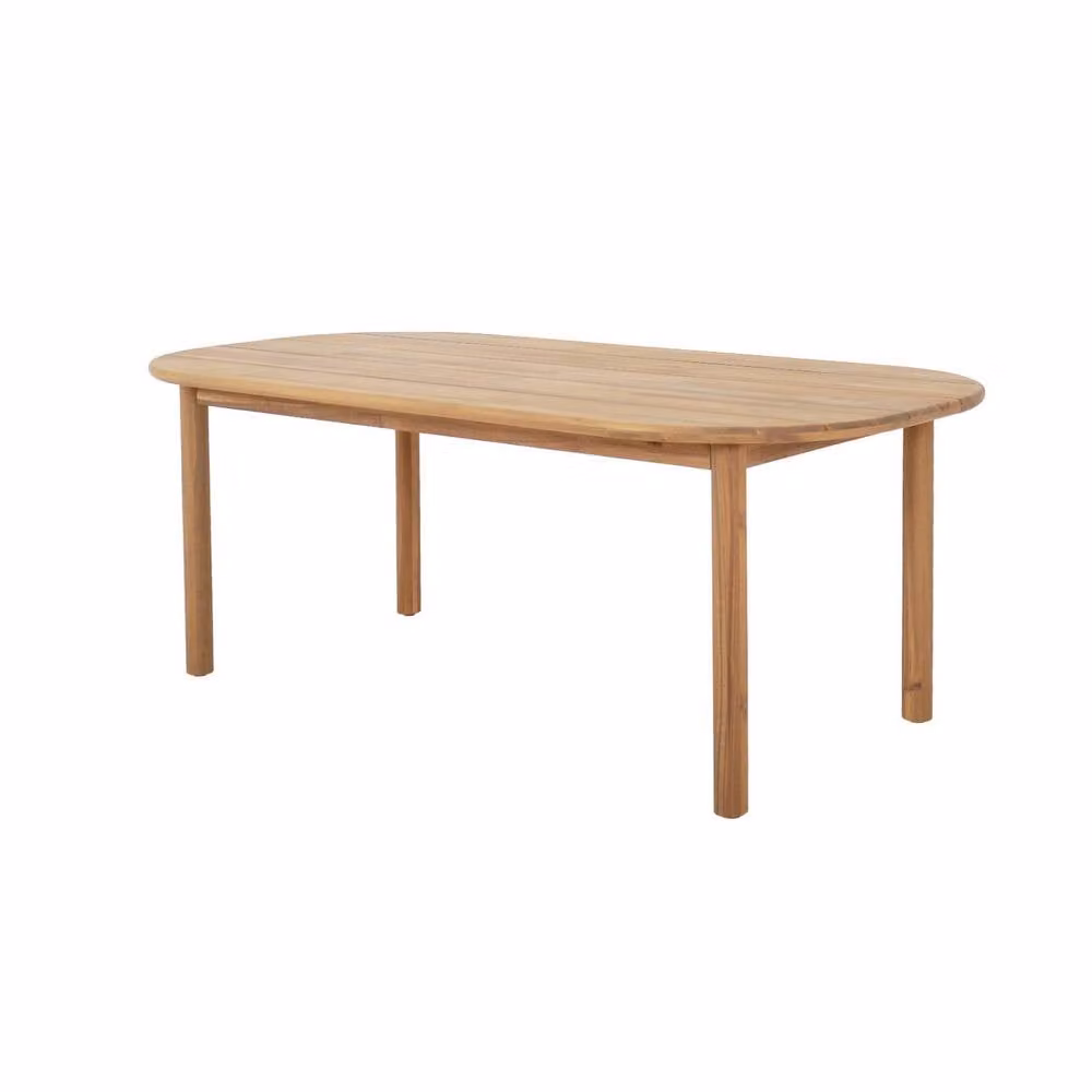 sweeek Acacia Wood Rectangular Garden Table for 6 People, Brown – 2