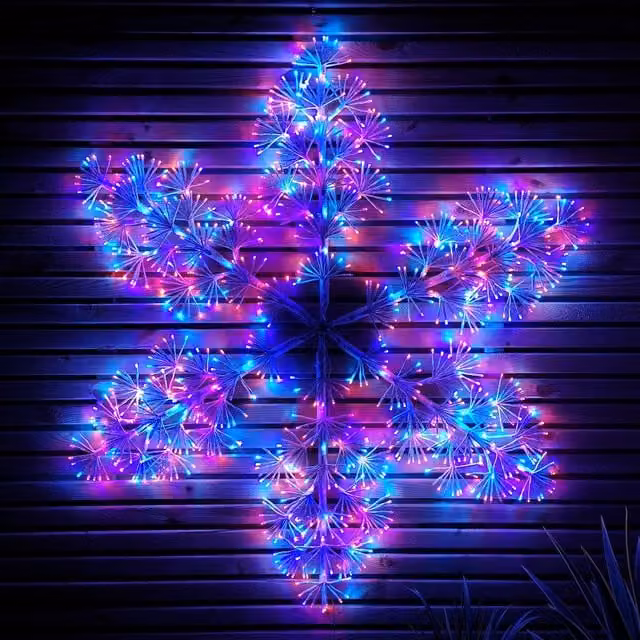 Samuel Alexander Twinkling Starburst Snowflake Christmas Decoration with 960 Rainbow LEDs in White and Multicolour, H 120 cm