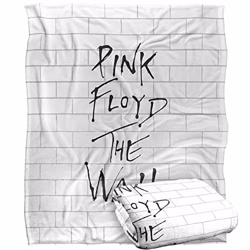 LOGOVISION Pink Floyd The Wall Album Cover Super Soft Fleece Throw Blanket, White, W/D/H: 152 x 127 cm