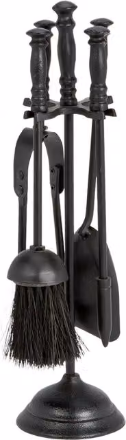 Inglenook 5 Piece Fireplace Companion Set in Black – 2