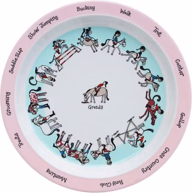 Tyrrell Katz Horse Melamine Dinner Plate in White and Multicolour