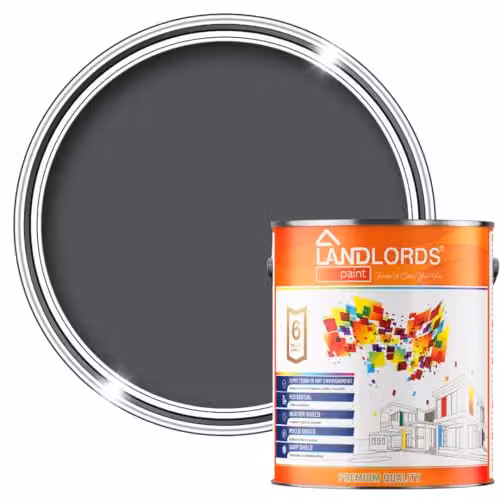 Landlords Weather Shield Equinox Smooth Matt Masonry Paint, Grey, 1 l