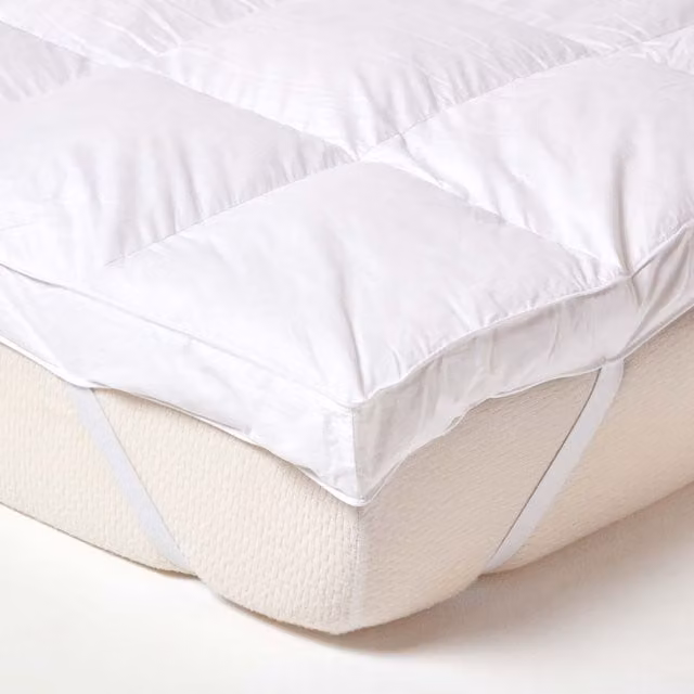 Homescapes White Goose Feather Mattress Topper, W/D/H: 90 x 200 cm