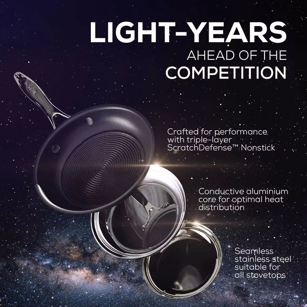 Circulon Silver Stainless Steel Extreme Non Stick Saucepan with Glass Lid, Diameter: 20 cm – 2
