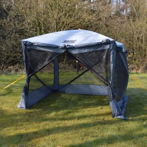 Maypole 4 Sided Pop-Up Screenhouse in Grey Polyester – 2