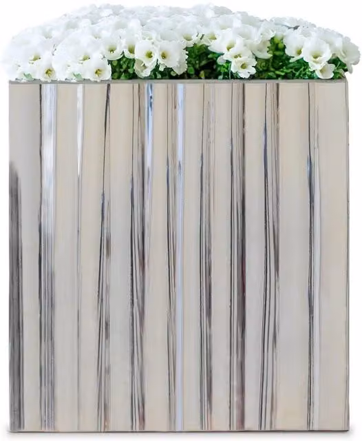 Silver Editions Katheti Large Flower Vase, Silver, Height: 25 cm
