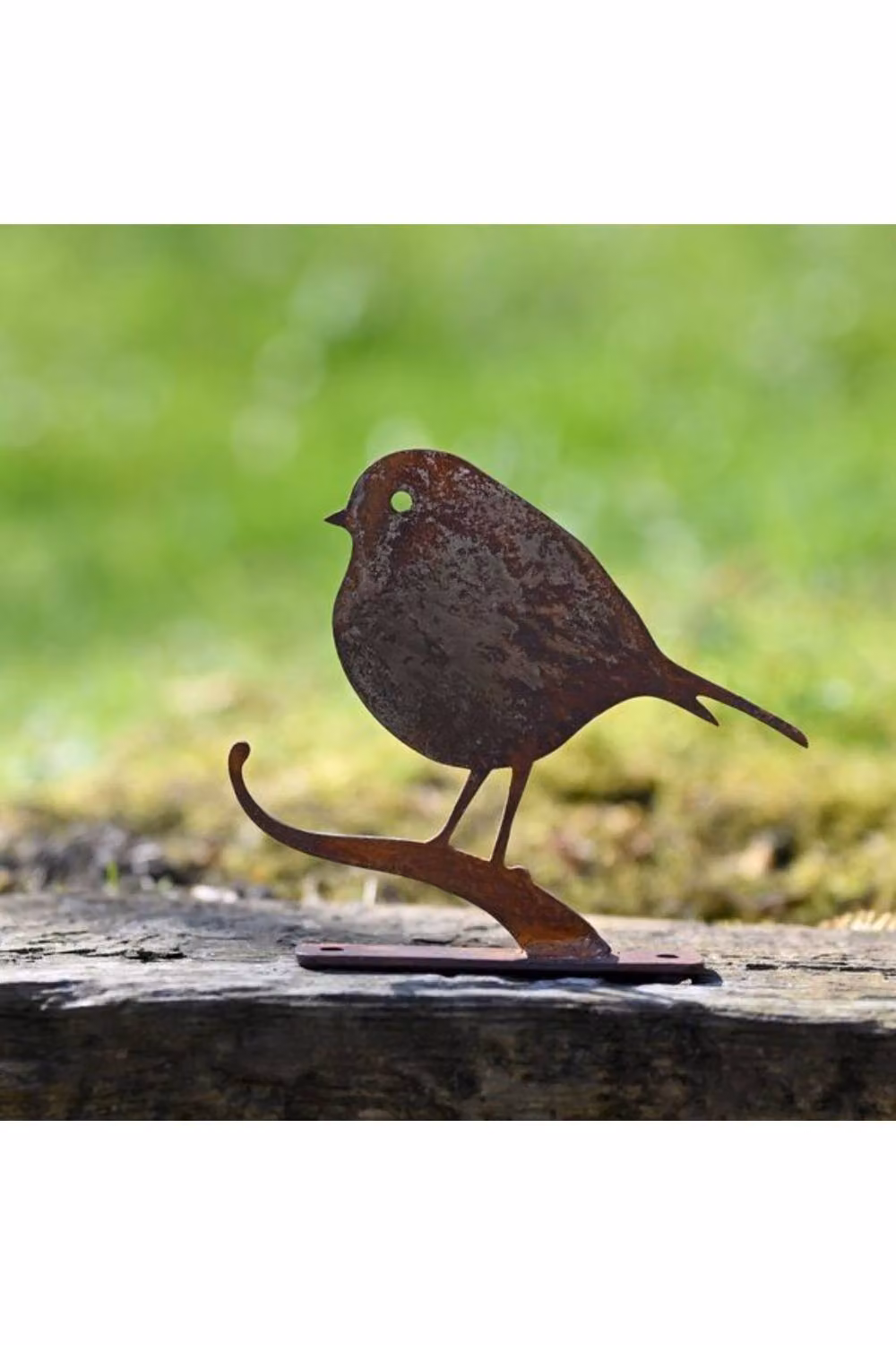 KDMD Nature Silhouette Robin On Branch Metal Wall Decoration in Brown – 2