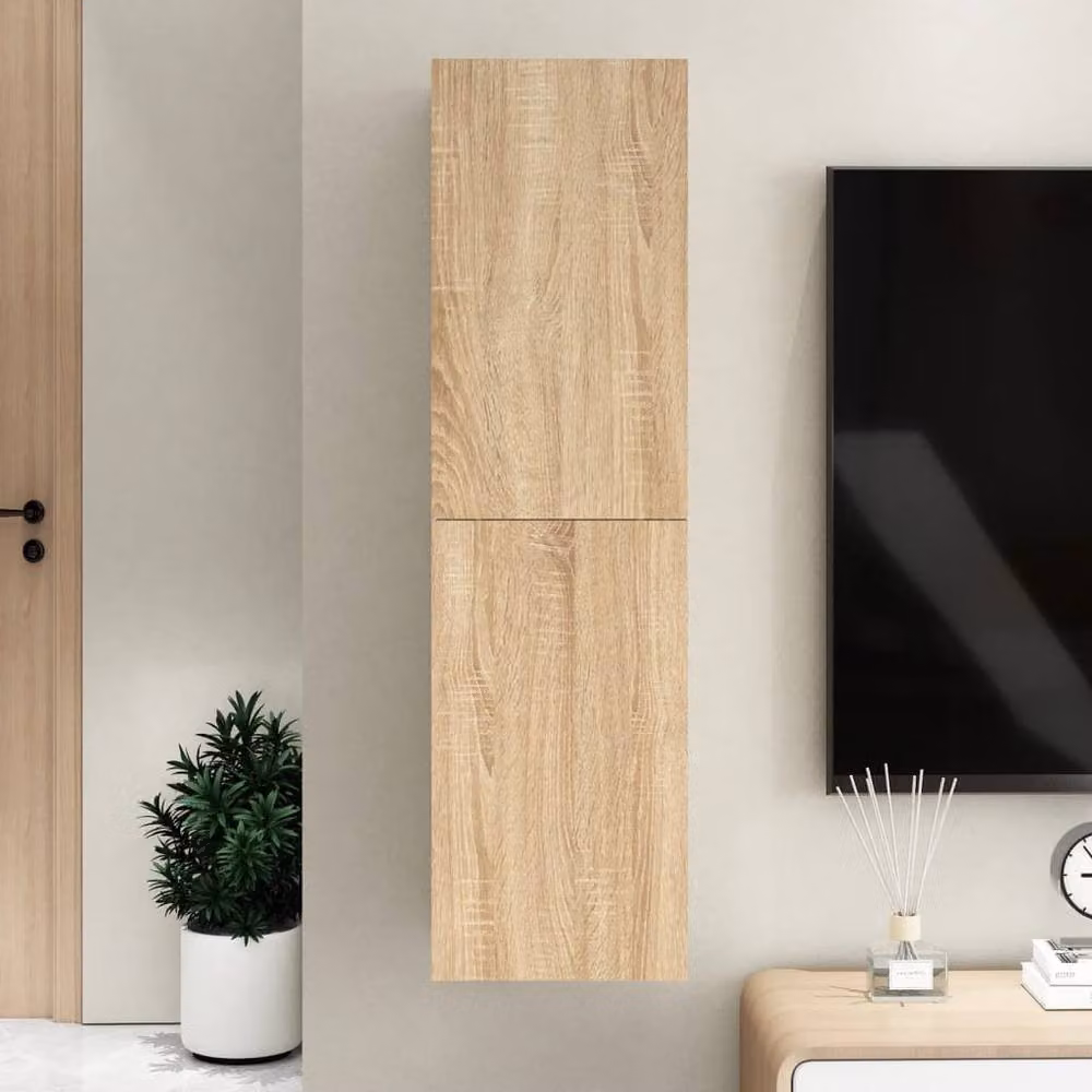 Berkfield Home TV Cabinet in Sonoma Oak, W/D/H: 110 x 30.5 x 30 cm – 1