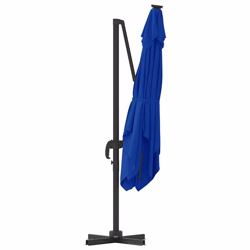 Berkfield Home Roma Modern Cantilever Parasol in Azure Blue Aluminium, W/D/H: 286 x 285 x 265 cm – 3