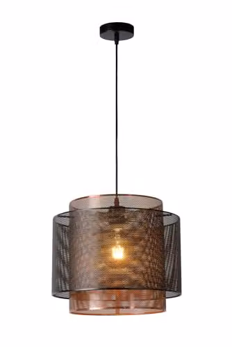 Lucide Orrin Modern Dimmable Adjustable Height Pendant Light, Black, Diameter: 34 cm – 1