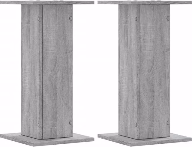 Berkfield Home Set of 2 Grey Plant Stands, W/D/H: 30 x 30 x 60 cm – 1