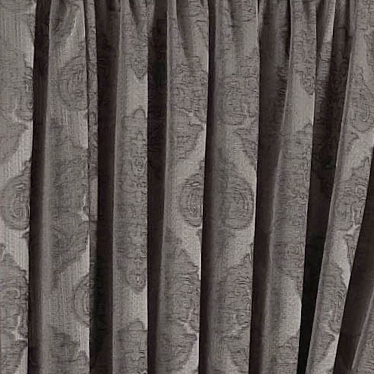 Paoletti Winchester Jacquard Pencil Pleat Curtains in Brown, Width: 168 cm, Drop: 183 cm – 3