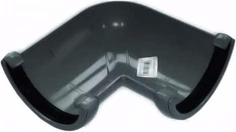 FloPlast Half Round PVC Gutter Angle, 112mm, Anthracite Grey