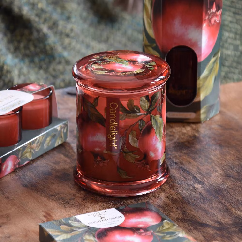 Madison & Mayfair Forest Pine & Pomegranate Large One Wick Candle in Red – 2