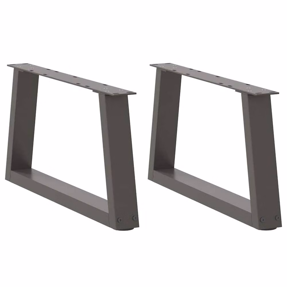Berkfield Home V-Shape Dining Table Legs, 2 Piece Anthracite Steel Set, H: 70 cm x W: 30-31.3 cm – 1