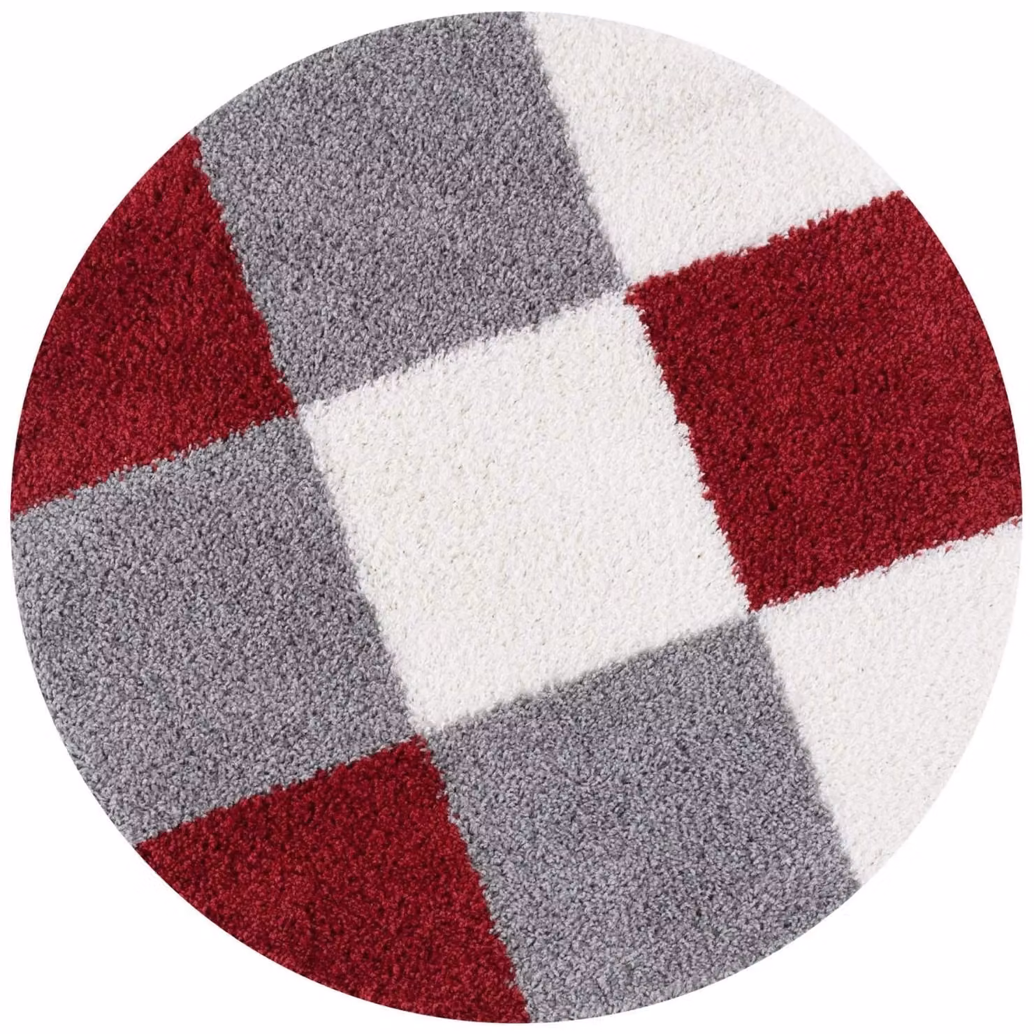 THE RUGS Soft Check High Pile Shaggy Rug for your Living Room or Bedroom, Red, W: 160 cm, D: 230 cm – 11