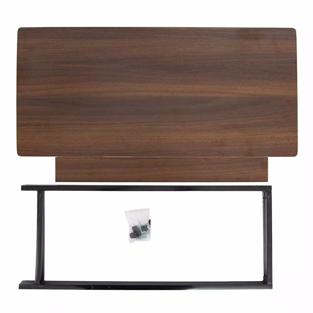 VOGREX Brown Computer Desk and Home Office Workstation, W: 100 cm, D: 80 cm, H: 72 cm – 5