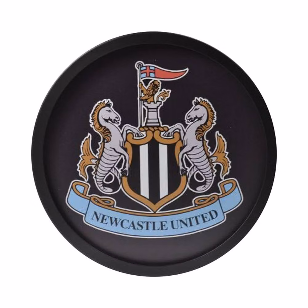Newcastle United FC Metal Round LED Sign in Black – 2