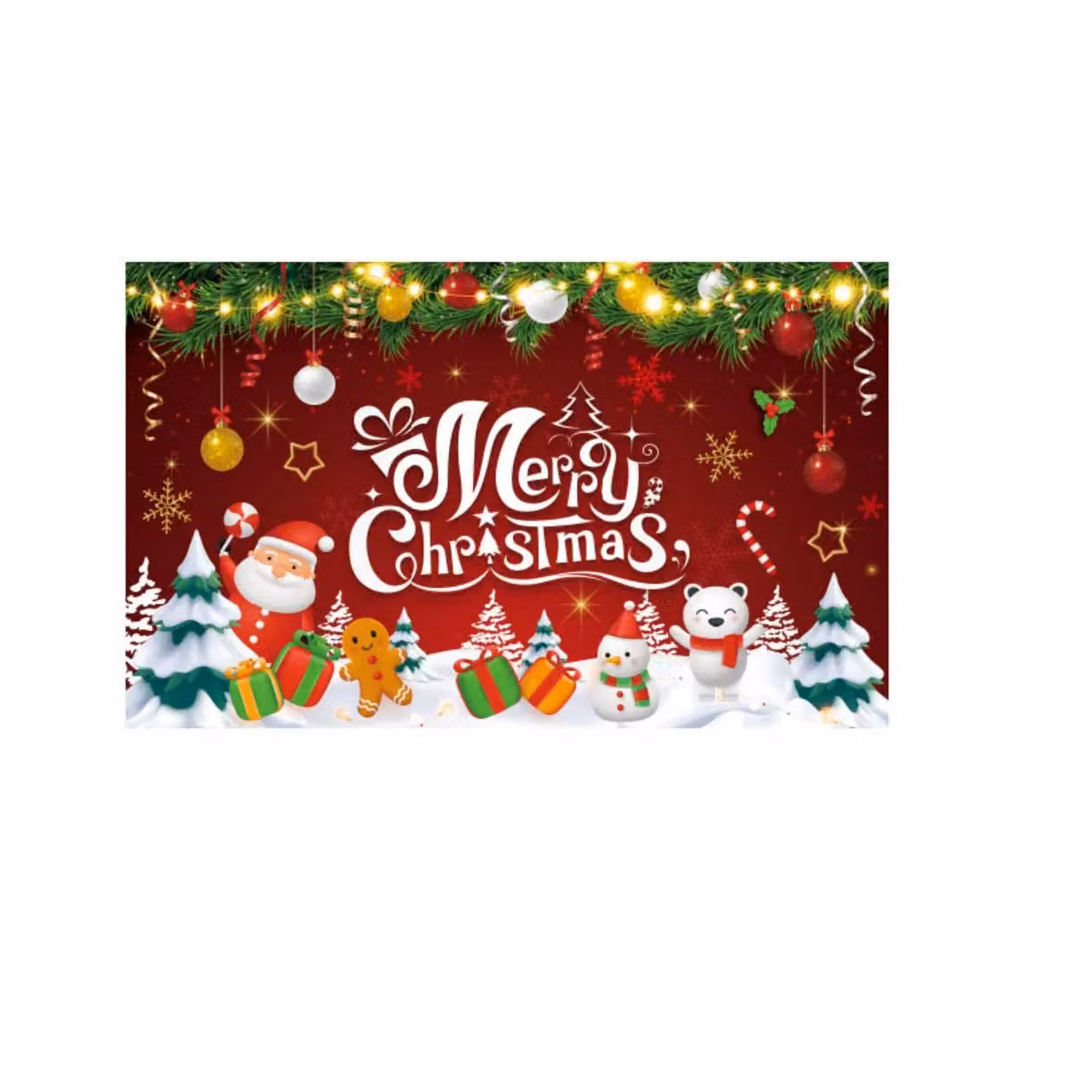 Leaper Style 1 Red Christmas Reindeer Party Decoration Backdrop, W: 150 cm, H: 150 cm – 2