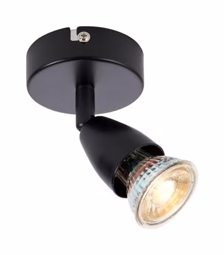 Saxby Lighting Amalfi Single Spotlight in Matt Black