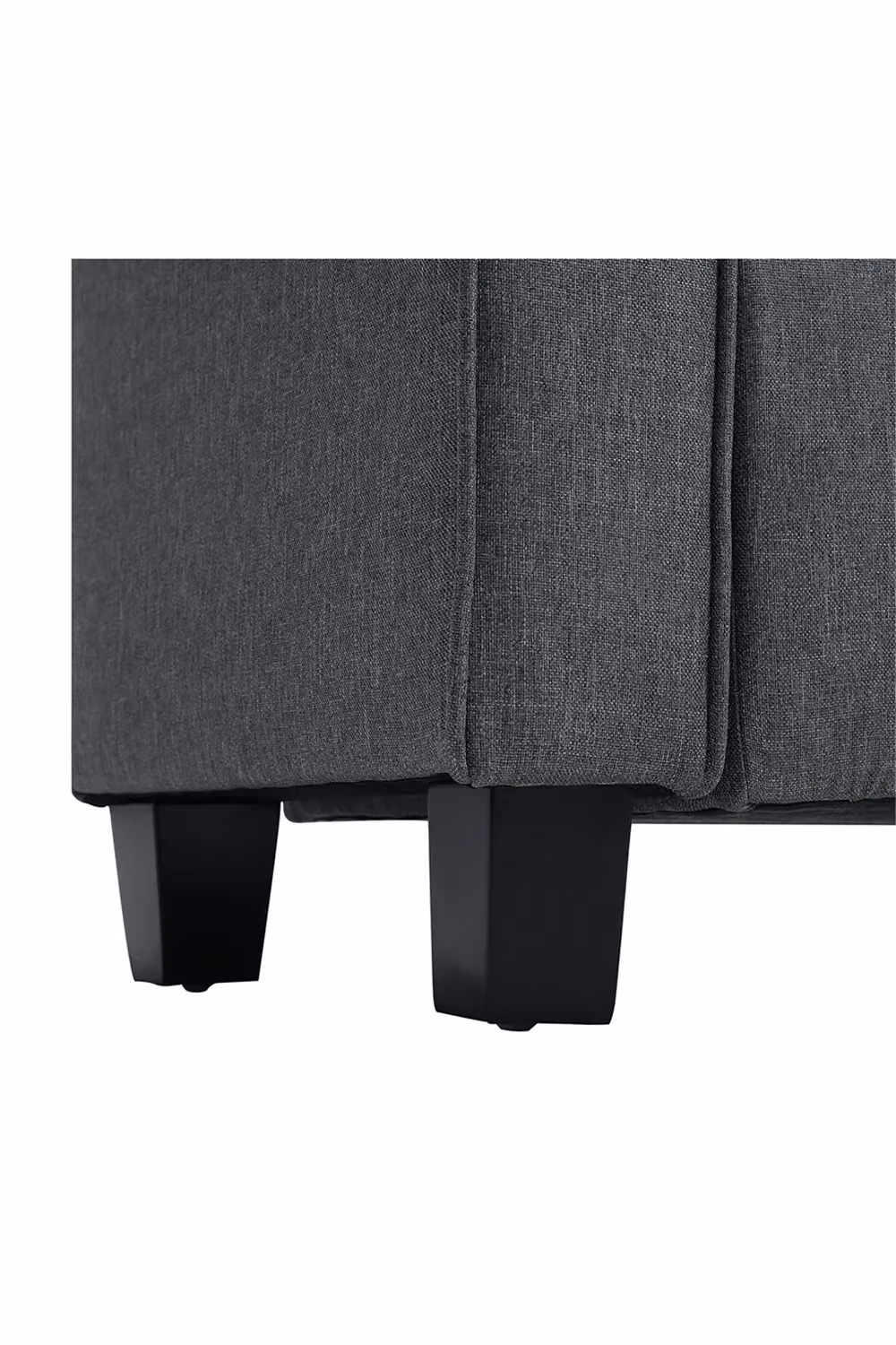 Livingandhome Grey Fabric Splayed Armrest Storage Ottoman Bench Chaise – 5