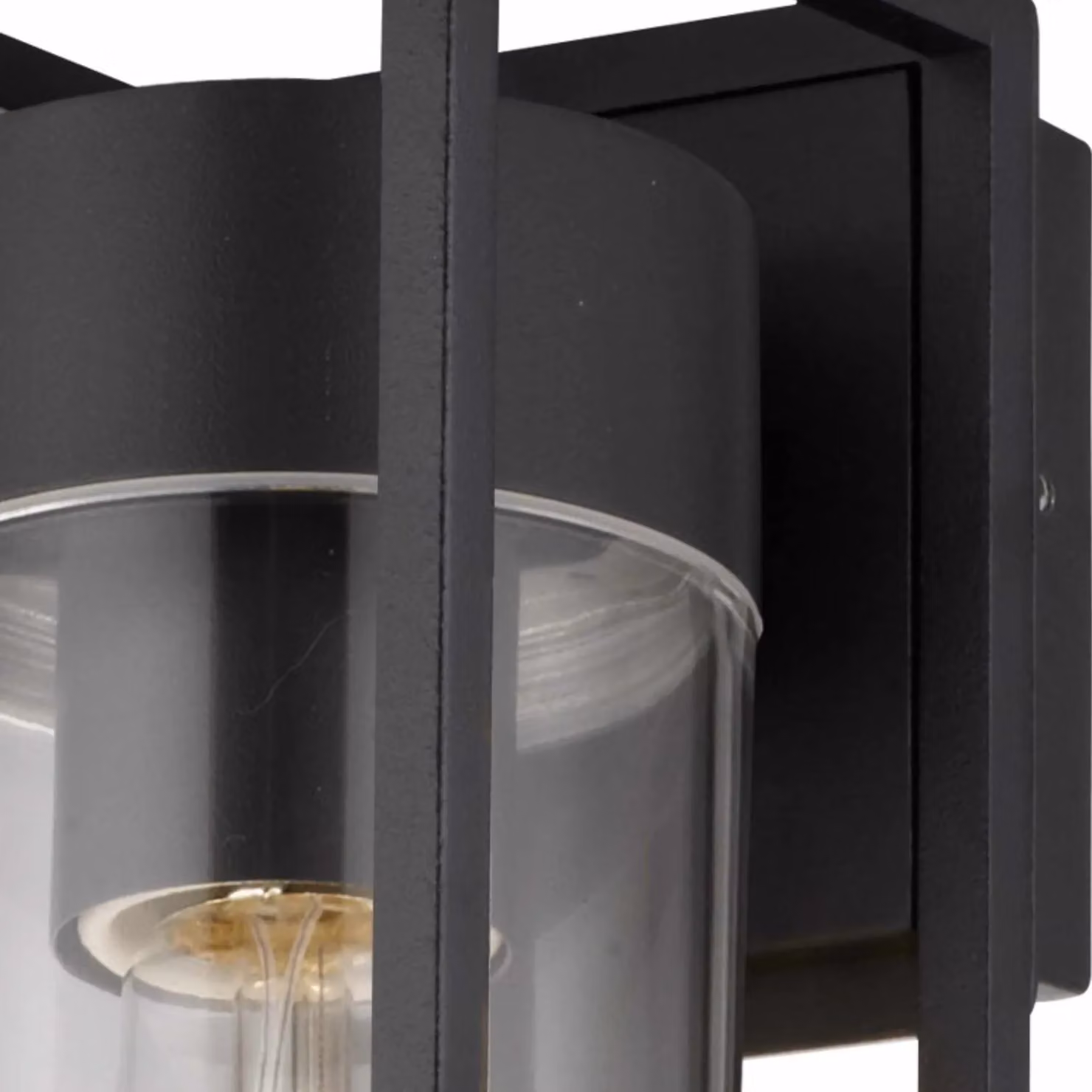 First Choice Lighting Hale Black and Transparent IP44 Outdoor Wall Light – 2