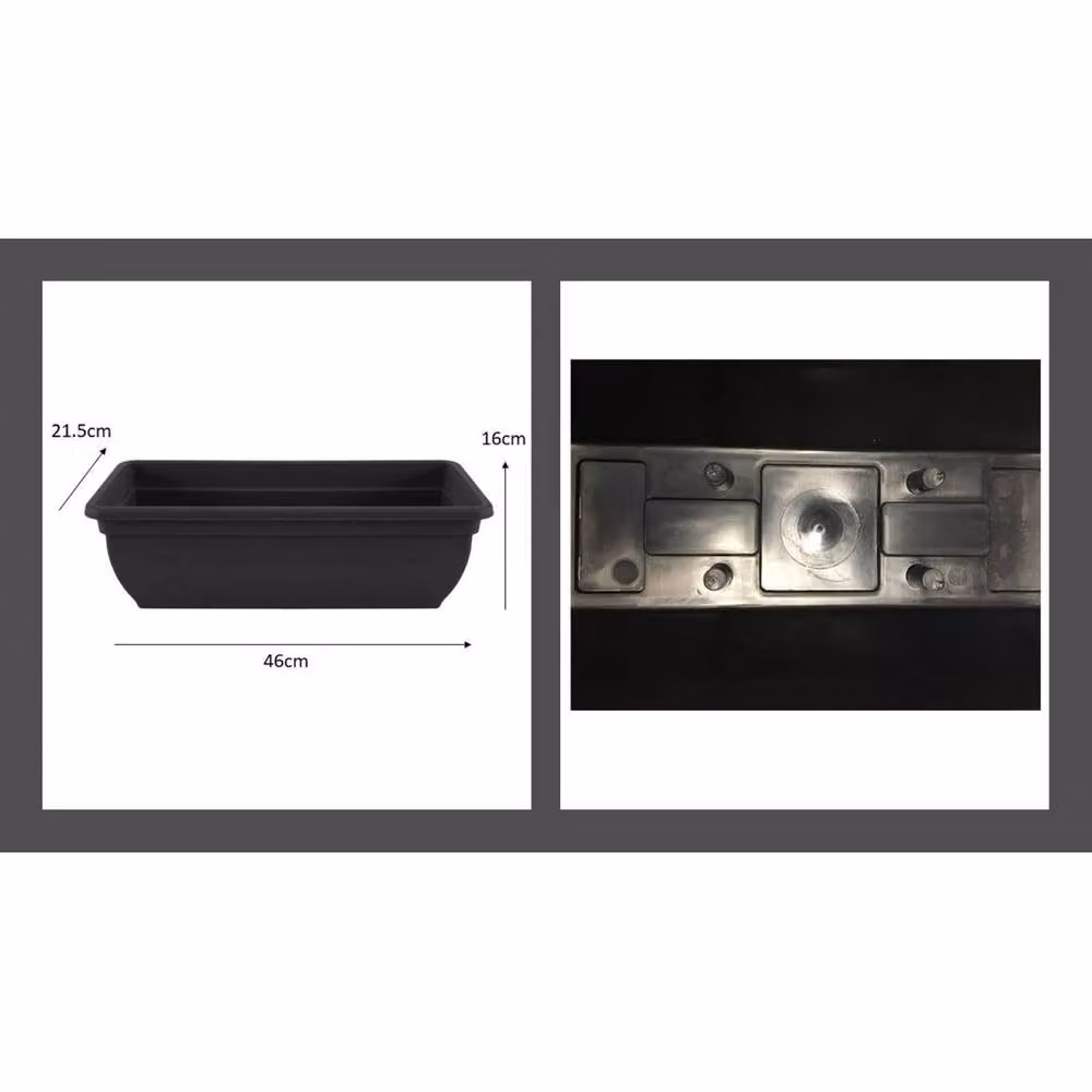 Bel Garden Winchester Sptelek 2 Black Plastic Trough Planter Tub – 2